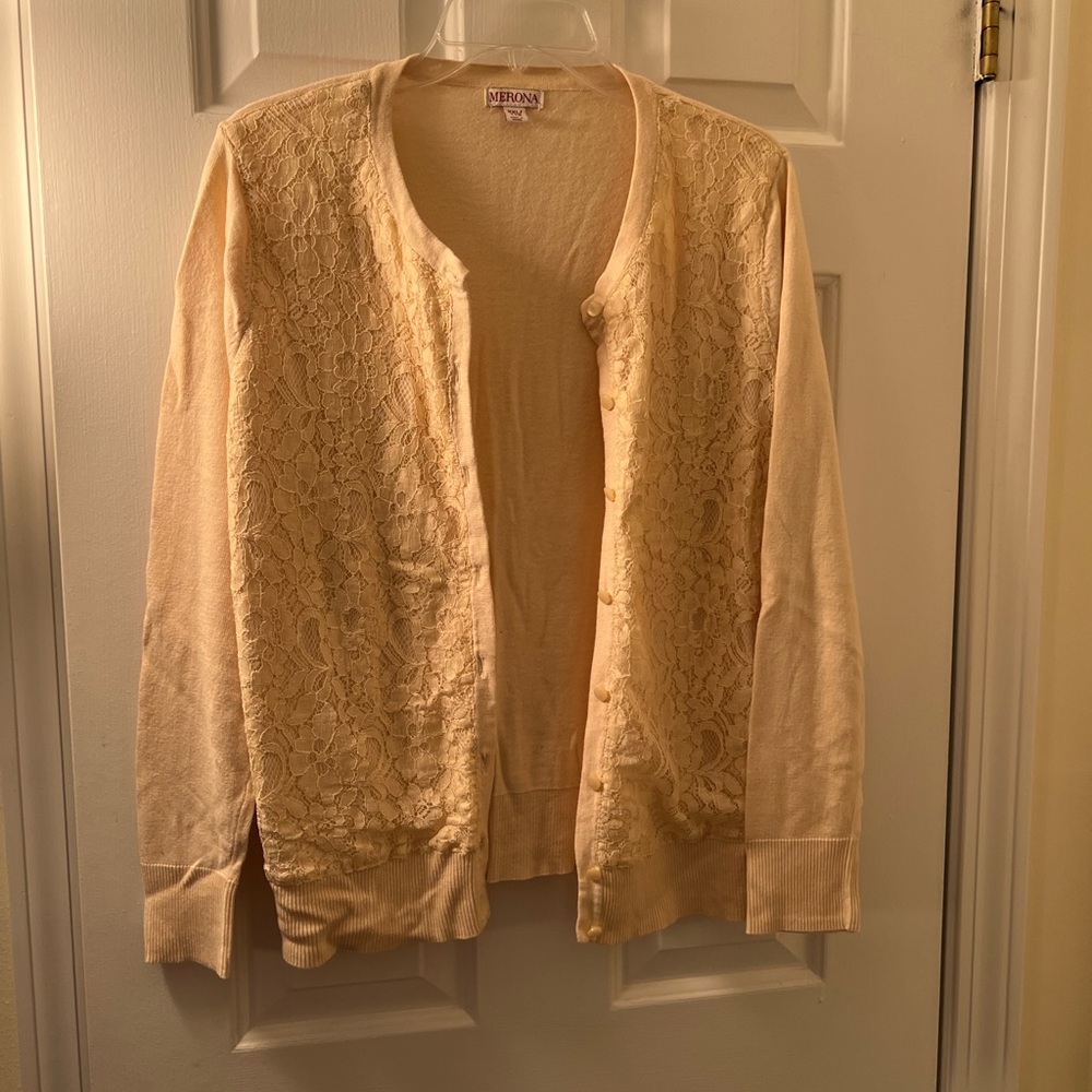 Merona XXL lace front button down cardigan